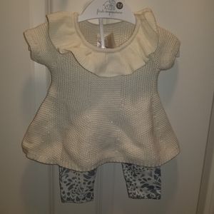 Baby Girl 2-Piece set|Ivory|0-3Months